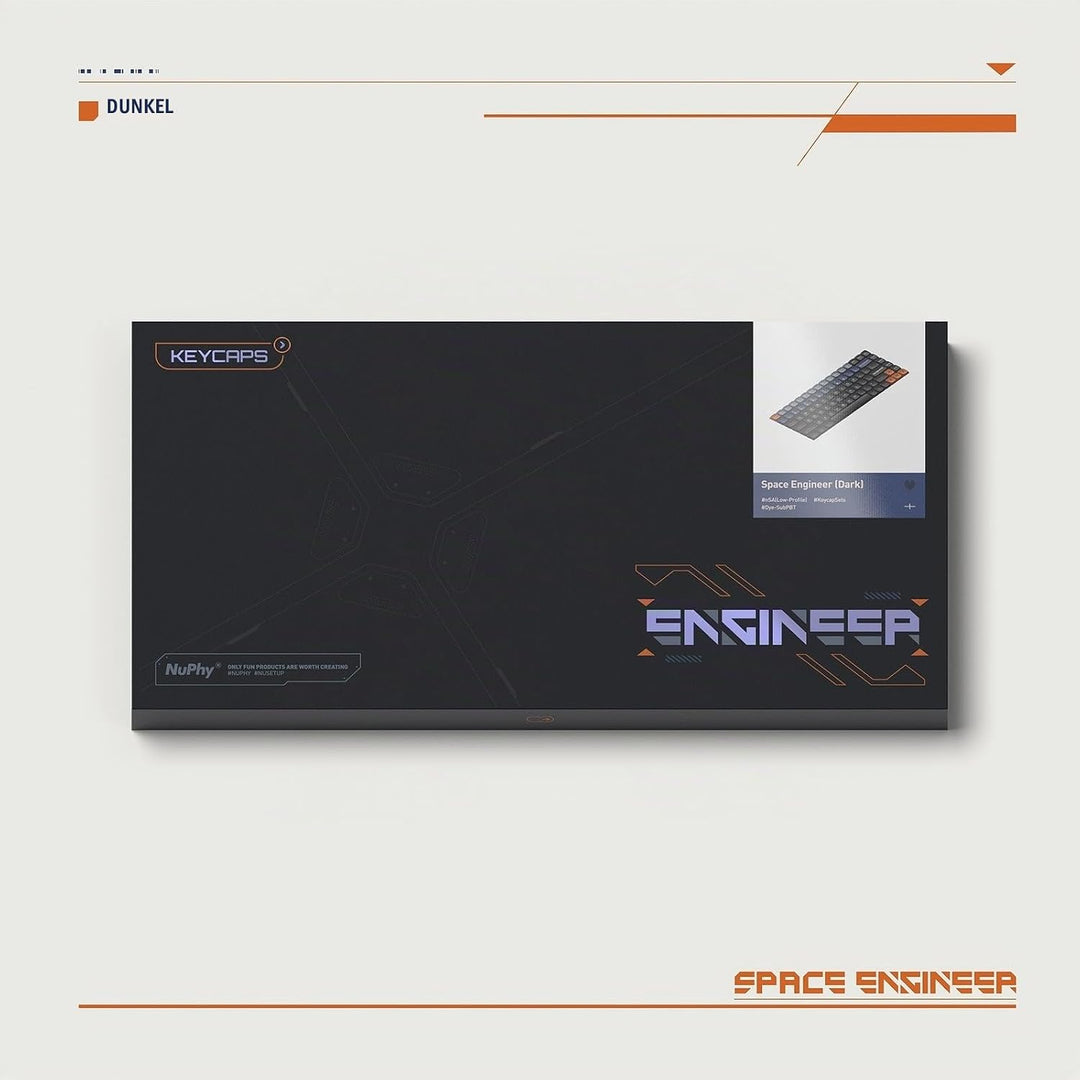 nuphy Keycaps Space Engineer, 117 Set, PBT Tastenkappen für Gaming Tastatur Low-Profile NSA Dye-sub,