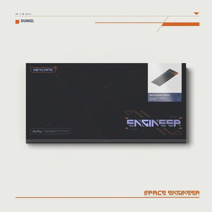 nuphy Keycaps Space Engineer, 117 Set, PBT Tastenkappen für Gaming Tastatur Low-Profile NSA Dye-sub,
