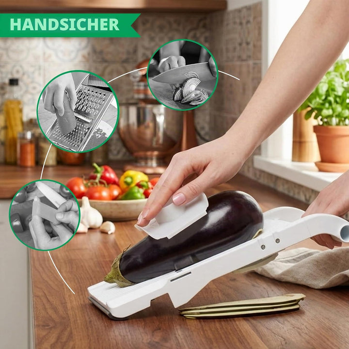 Benriner BN-120W Mandoline, Edelstahl, weiss Weiβ, Weiβ