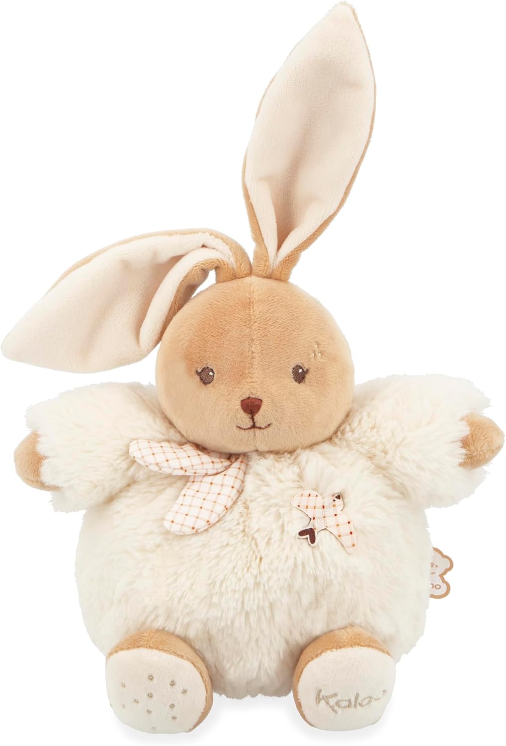 KALOO - Schmusetuch Kaninchen Creme 17cm - Ultraweiches und Flauschiges Plüschtier für Babys - Zärtl