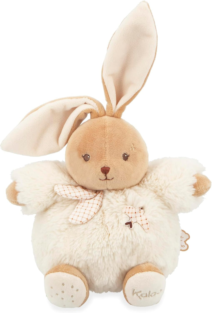 KALOO - Schmusetuch Kaninchen Creme 17cm - Ultraweiches und Flauschiges Plüschtier für Babys - Zärtl