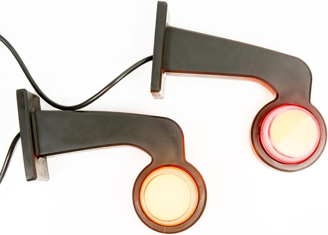 2 x LED Gummi Begrenzungsleuchte Seitenleuchte 12V 24V mit Old School NEON STYLE Positionsleuchte Au
