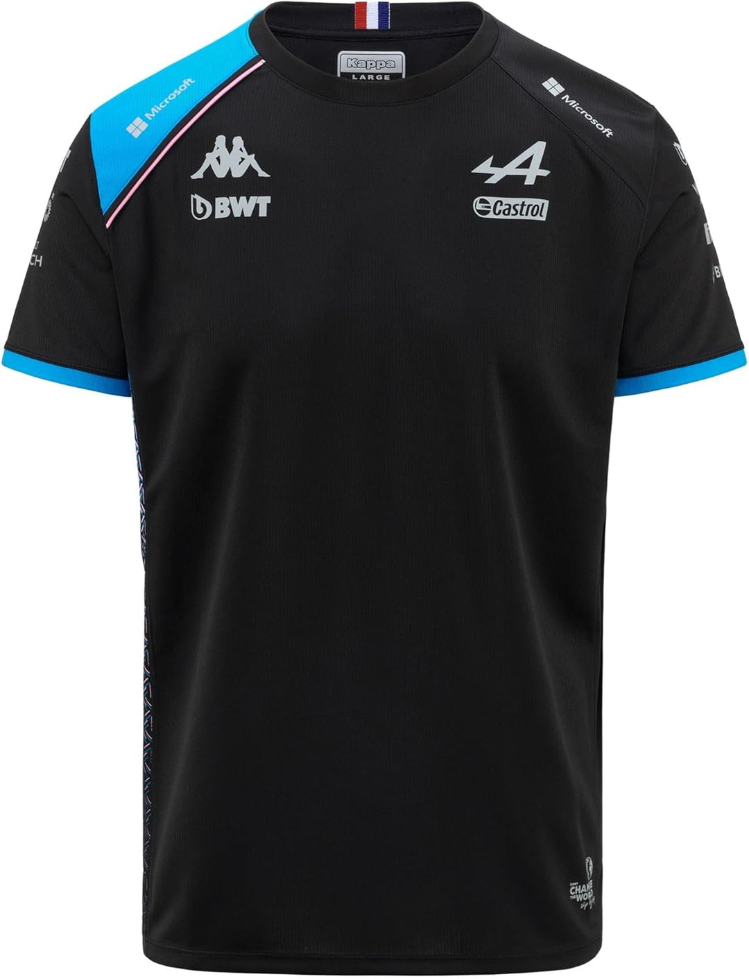 Kappa Herren Tshirt S Schwarz/Blau, S Schwarz/Blau