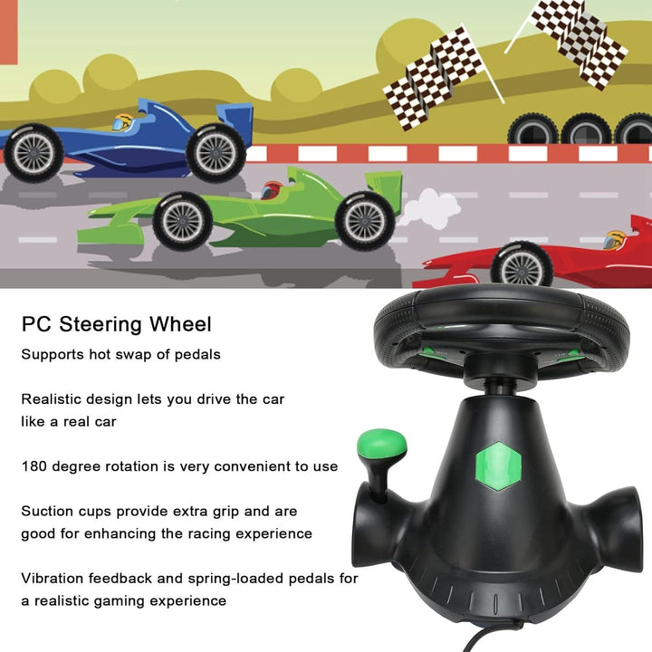 Racing Wheel PC Game Lenkrad für High Simulation Driving Game Racing Wheel mit Pedal für Simuliertes
