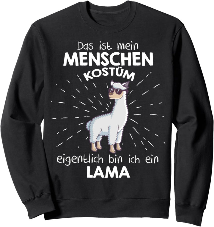 Mein Menschen Kostüm Bin ich ein Lama, Halloween Outfit Sweatshirt