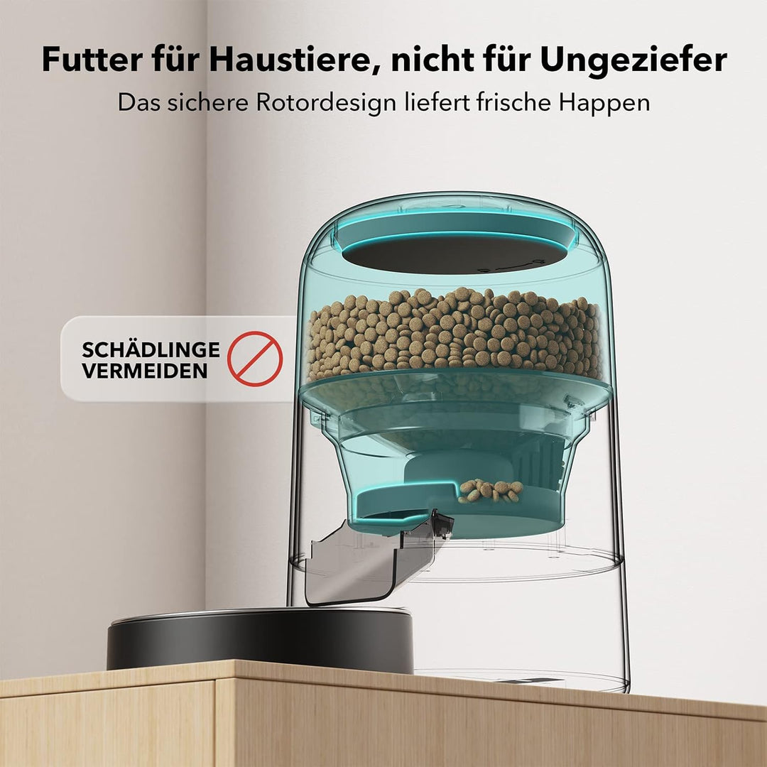 PETLIBRO Futterautomat Katze, Katzenfutterspender mit 180 Tagen Batterielebensdauer, Timed Katzenfut