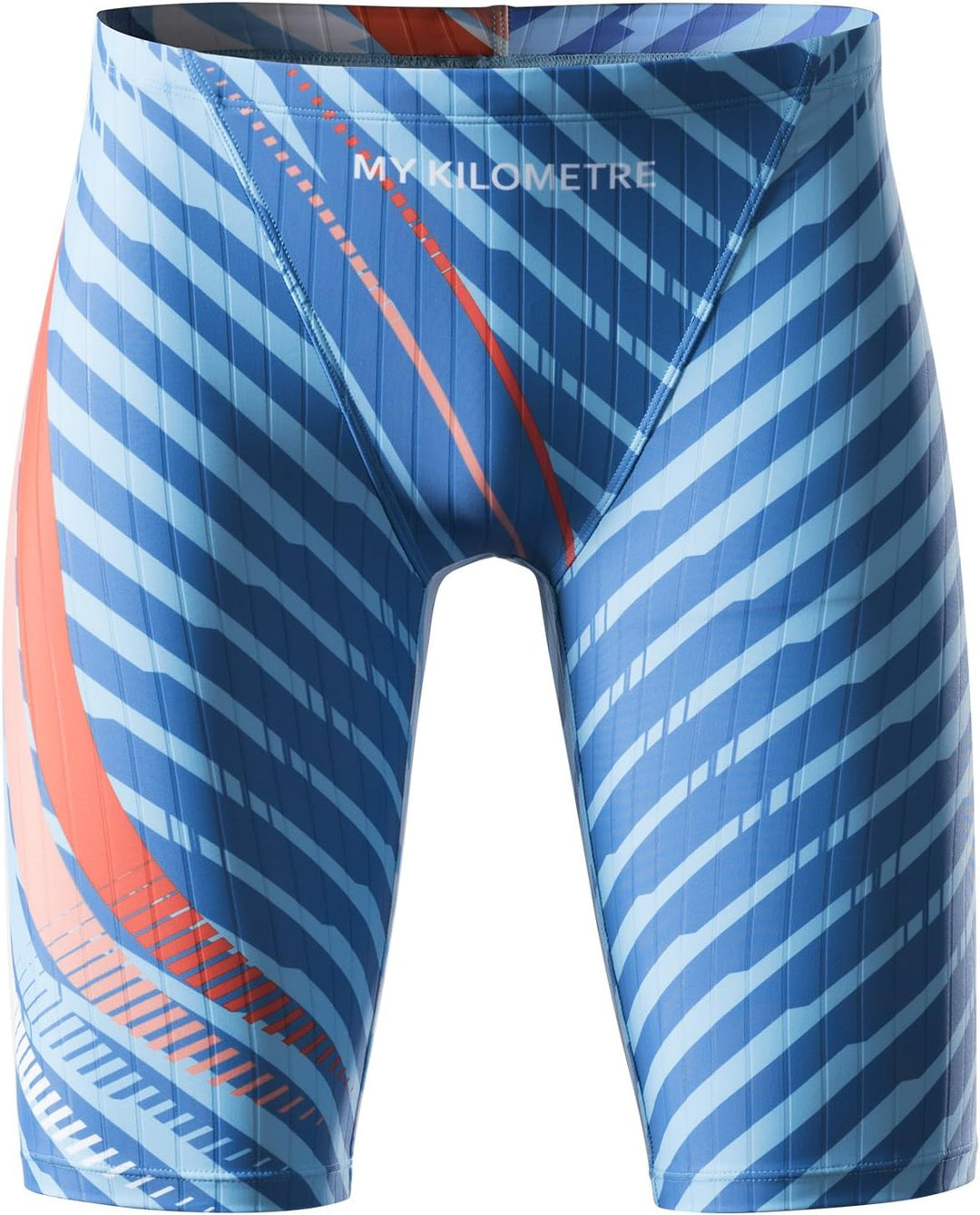 MY KILOMETRE Herren Jammers Lang Badehose Schwimmen Badeanzug Jammer Bedruckt Blau S, Bedruckt Blau