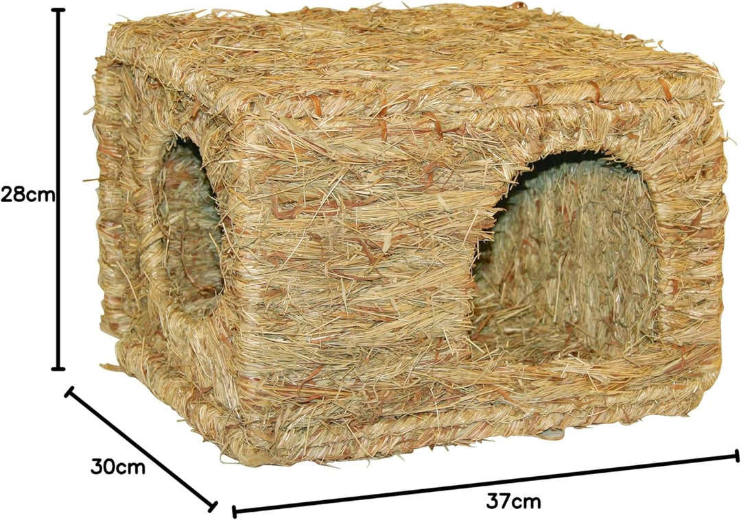 Kerbl Grashaus XL (für Kaninchen / Nagetiere, natürlich getrocknetes Gras, für den Verzehr geeignet,