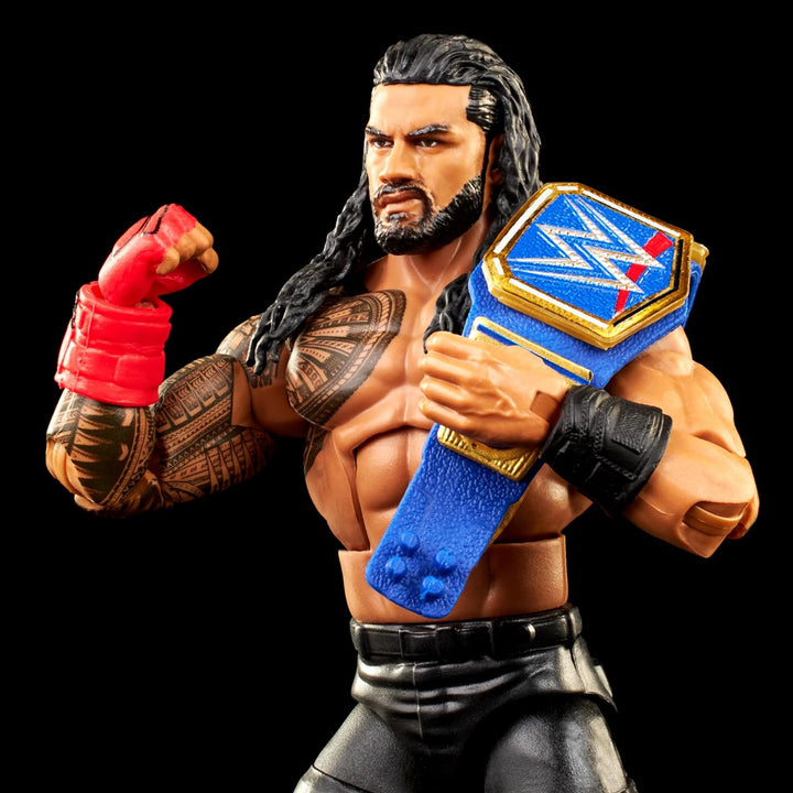 Mattel WWE Roman Reigns Elite Collection Figur mit Zubehör, Artikulation und realistischen Details,