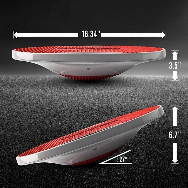 Yes4All Balance Board inkl, Übungsposter mit Griff und rutschfester Oberfläche; Premium Kunststoff-W