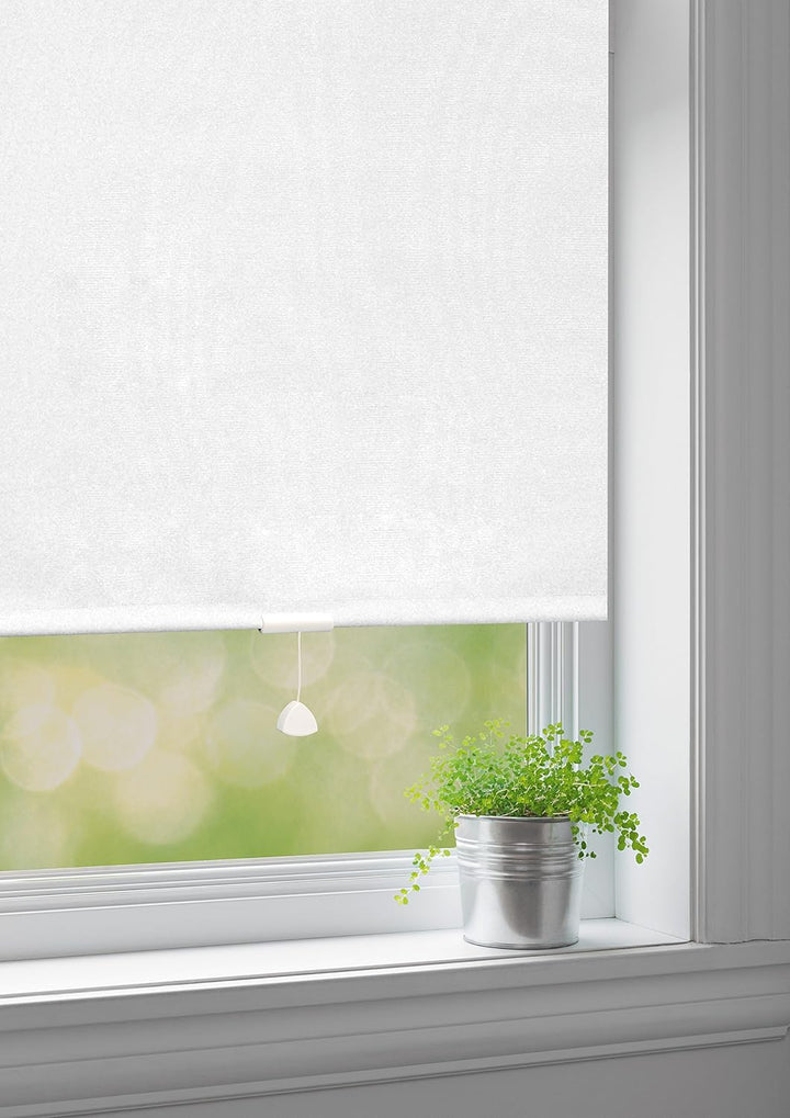 Verdunkelungsrollo Springrollo Mittelzugrollo Schnapprollo Classic Rollo Weiss - 60-180 cm Länge 180
