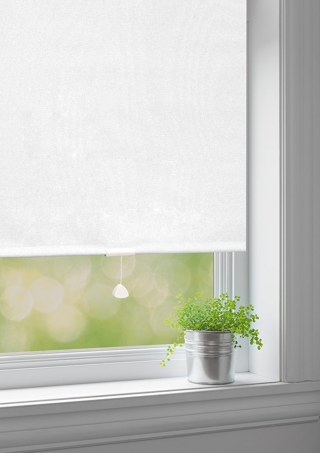 JalousieCrew Schnapprollo Springrollo Mittelzugrollo Weiss - Breite 62 bis 222cm - Länge 160 und 230