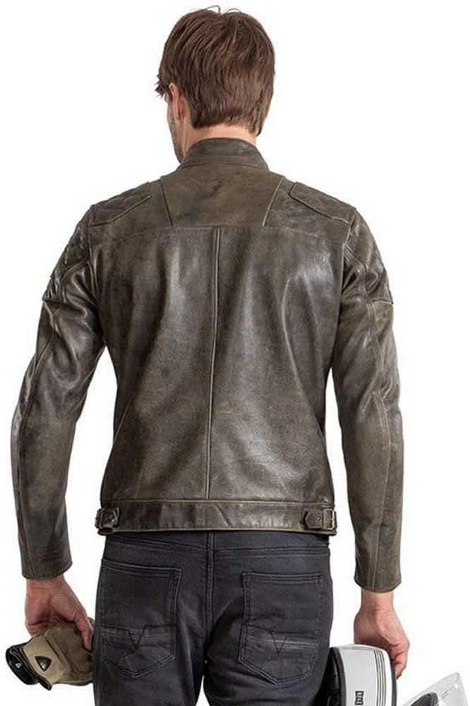 Revit Cordite Motorrad Lederjacke (Olive,52) 52 Olivegrün, 52 Olivegrün