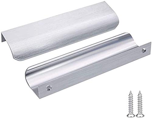 goldenwarm 20x 128mm Möbelgriffe Profilgriff Aluminium Schrankgriffe Modernes Gebürstet Küchengriffe