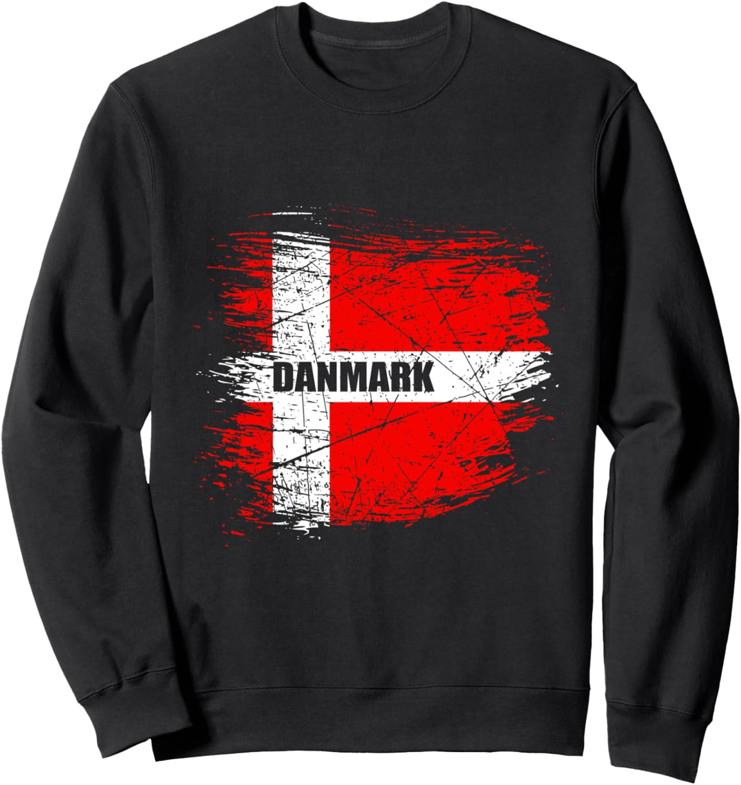 Dänemark Fahne Dänische Flagge Skandinavisch Wikinger Urlaub Sweatshirt