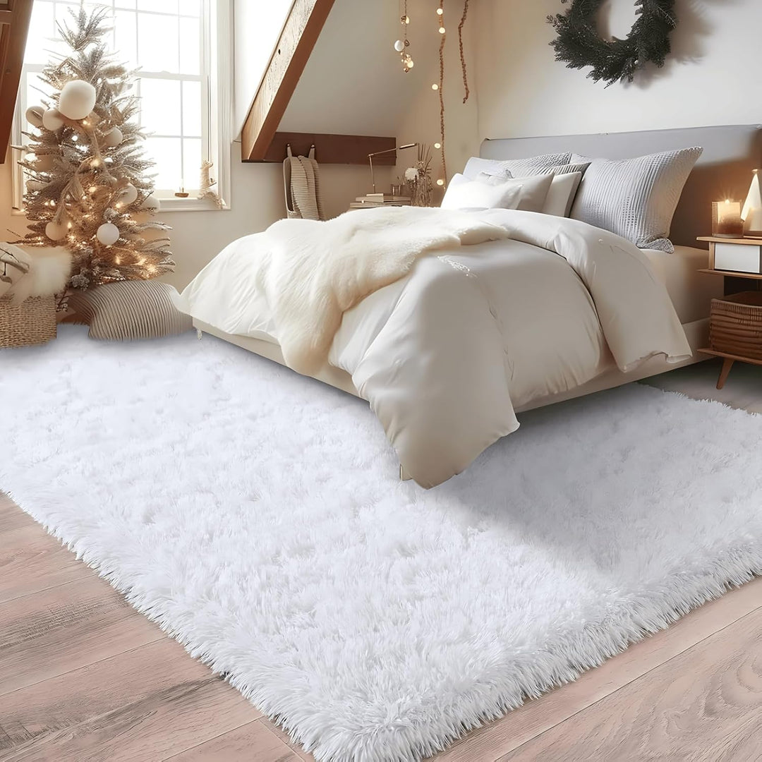 SUBEEN Hochflor Teppich Wohnzimmerteppich waschbar rutschfest extra gross Schlafzimmer Teppich moder