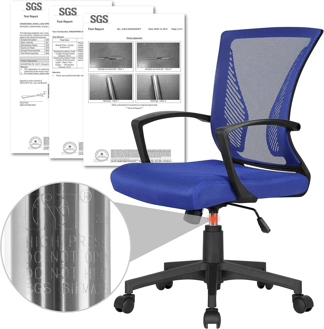 Yaheetech Bürostuhl Schreibtischstuhl ergonomischer Drehstuhl Chefsessel höhenverstellbar Sportsitz