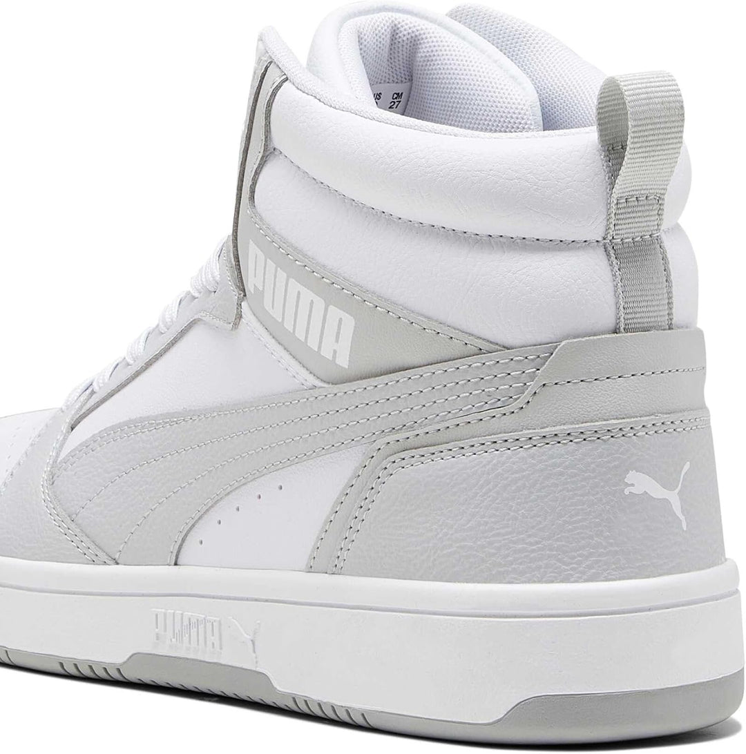 Puma Unisex Rebound V6Sneaker 40 EU Puma White Ash Gray, 40 EU Puma White Ash Gray