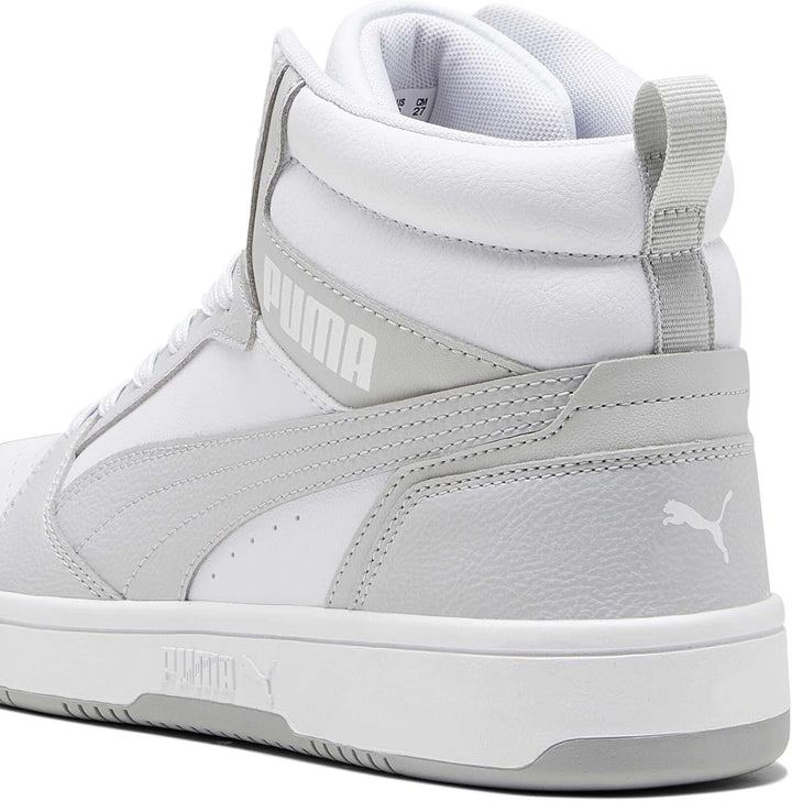 Puma Unisex Rebound V6Sneaker 40 EU Puma White Ash Gray, 40 EU Puma White Ash Gray