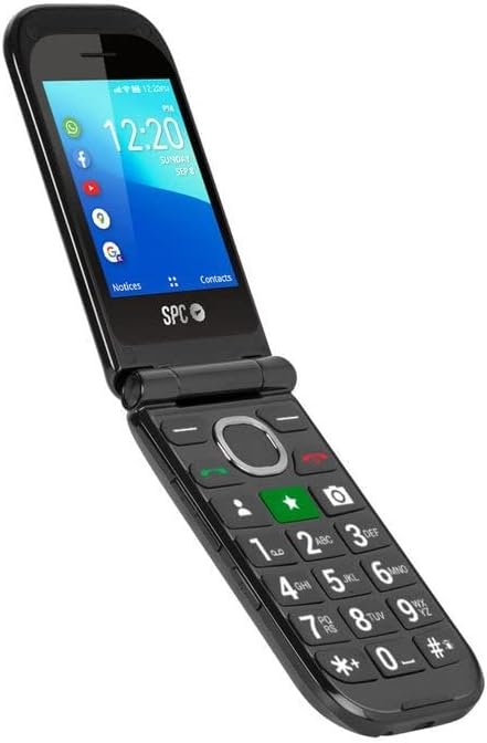 SPC Jasper 2 4G – Mobiltelefon mit Klappe für Senioren mit Whatsapp, grossen Tasten, hörgerätekompat