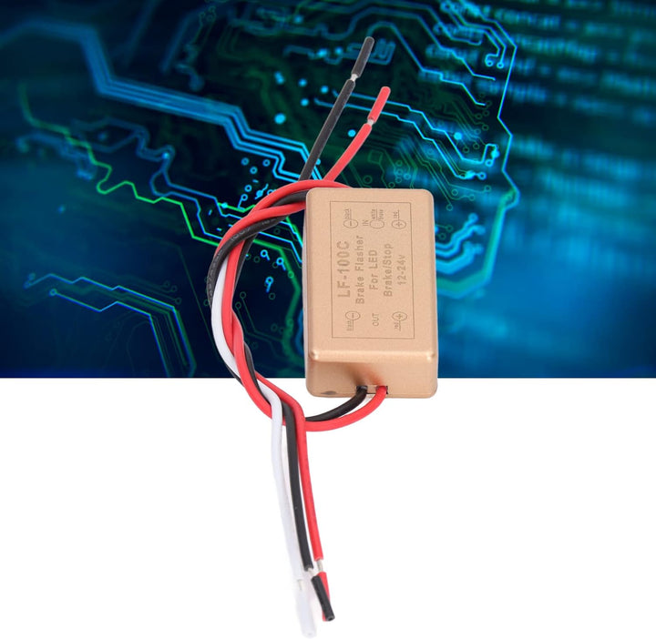 plplaaoo LED-Blitz-Stroboskop-Controller, ABS-Auto-Blinkmodul, Hochleistungs-Mini-Kompaktdesign für