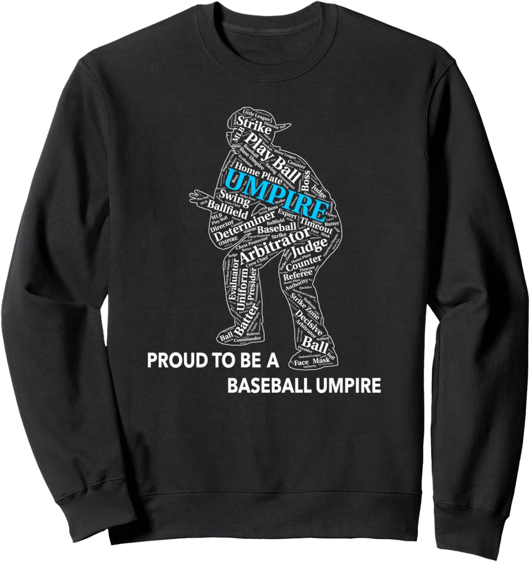 Umpire Shirt für Baseball-Umpires. Sweatshirt