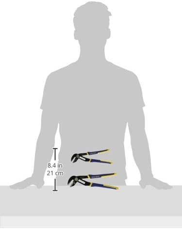 IRWIN Vise-Grip GrooveLock Pliers Set, Straight Jaw, 2-Piece (1802532) Black, 2-Pack (8", 10")