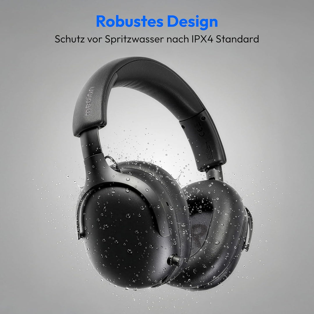 MEDION Over Ear Kopfhörer HX-1 Plus (kabellos, Feed Forward Noise Cancelling, Bluetooth 6.0, Wireles