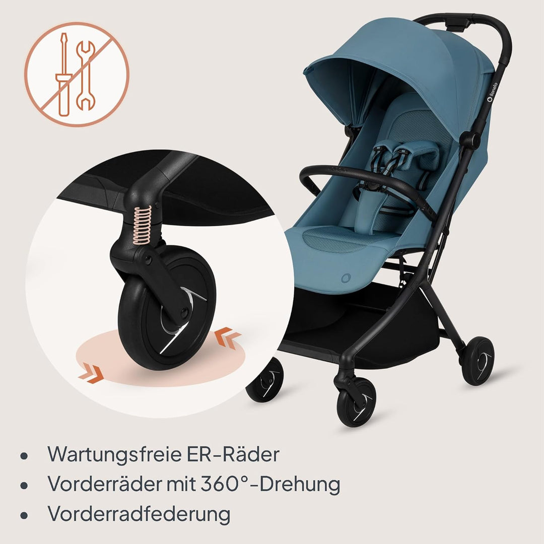 Lionelo Sia Reisebuggy ultraleicht &amp; ultrakompakt faltbar, 5,9 kg, bis 22 kg, 6 Monaten bis 4 Jahre,