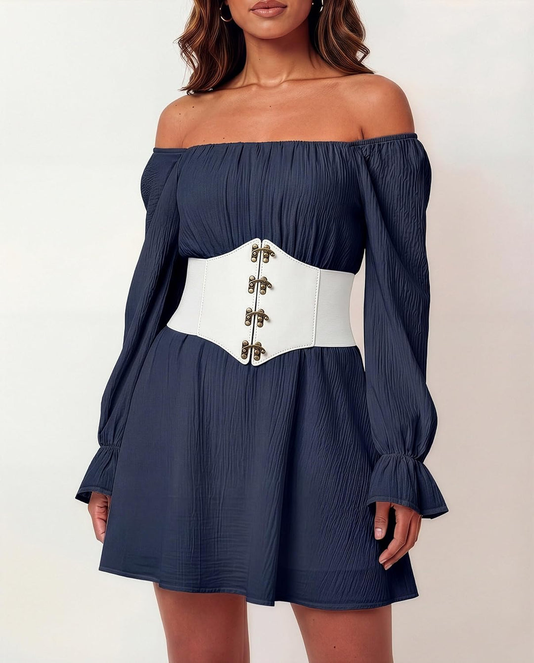 BlackButterfly Piratenkostüm Cosplay Elastisch Halloween Kostüm Taille Nieten Waspie Korsett Gürtel