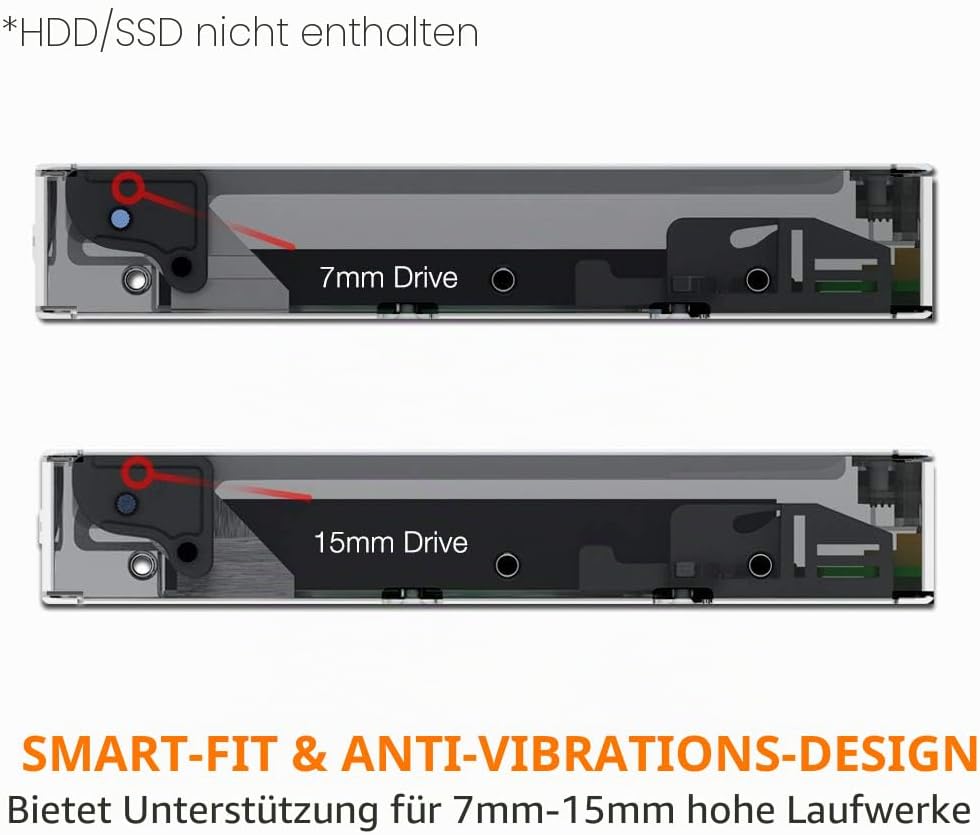 ICY DOCK EZConvert Pro MB982IP-1S-1 2,5 Zoll zu 3,5 Zoll SAS 3.0 12GBit SSD/HDD Konverter Adapter, M