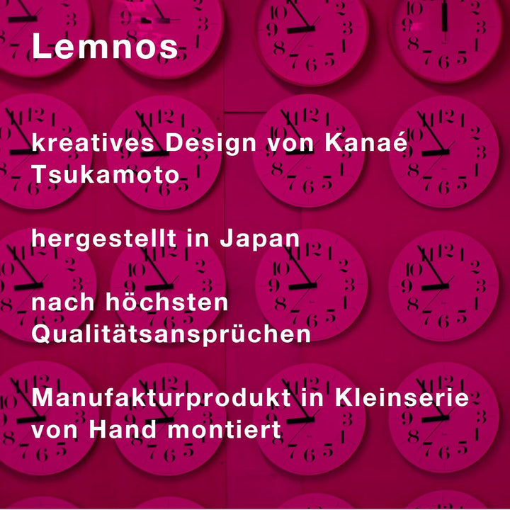 Lemnos Tischuhr Drops Draw The Existance/kleine Uhr zum hinstellen aus Porzellan, hergestellt in Jap