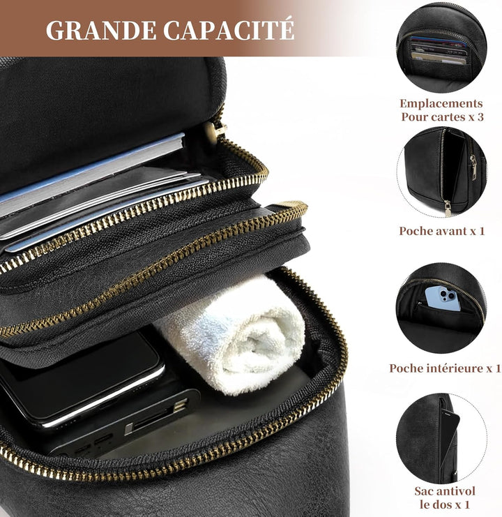 Kaiyaner Brusttasche Damen Umhängetasche Herren Crossbody Bag Handytasche zum umhängen 2 in 1 Schult
