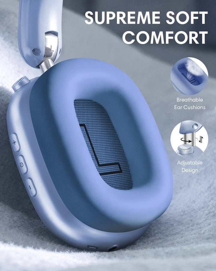 Wentronic Y02 Aktive Noise Cancelling Kopfhörer,60 Std.5 EQ-Musikmodi,Hi-Res-Audio,Tiefe Bässe,faltb