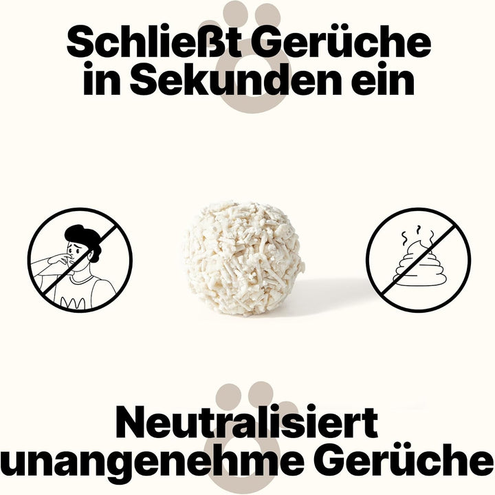 Tofu Katzenstreu 7,2 kg – Klumpend, pflanzlich aus Erbsenhülsen, 99% staubfrei, optimale Geruchskont