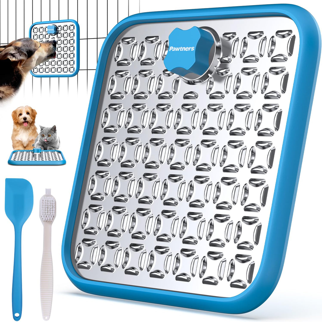 【Edelstahl Grosse Leckmatte für Hunde】Hund Leckmatten für grosse Hunde, Katze Leckpads für Kiste Lan