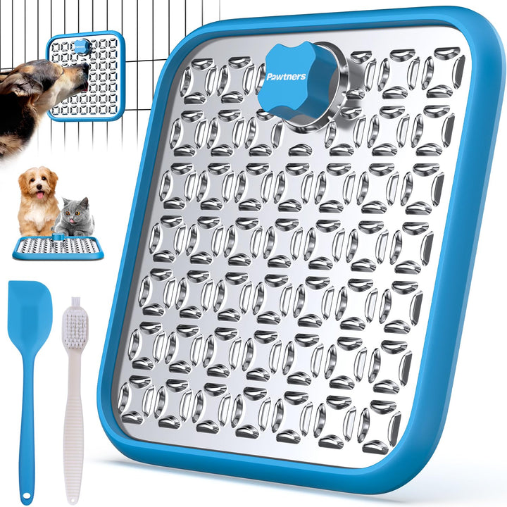 【Edelstahl Grosse Leckmatte für Hunde】Hund Leckmatten für grosse Hunde, Katze Leckpads für Kiste Lan