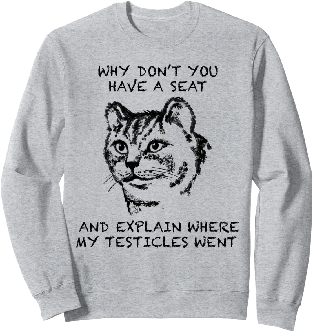 American Curl Lustige Katze Zitat Hand gezeichnete Kunst Sweatshirt