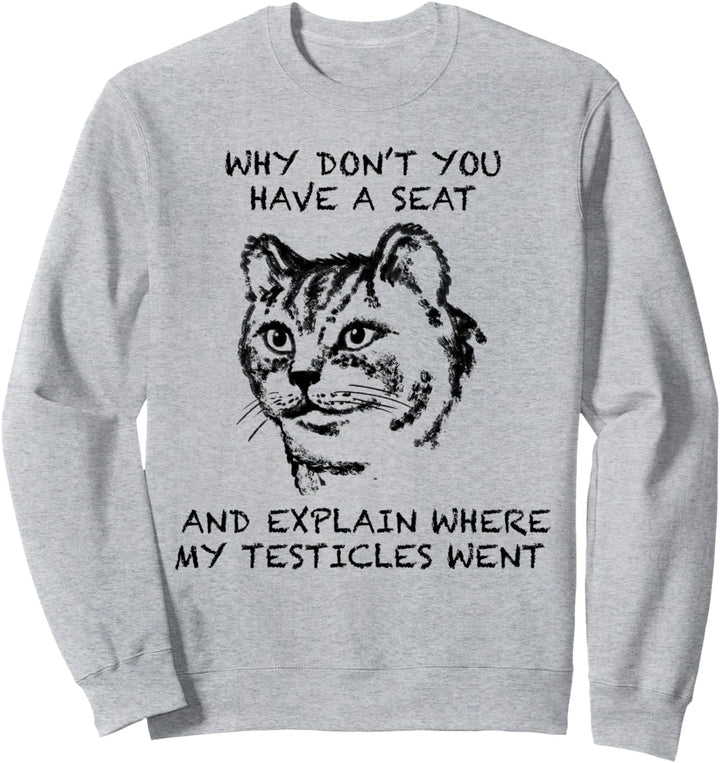 American Curl Lustige Katze Zitat Hand gezeichnete Kunst Sweatshirt