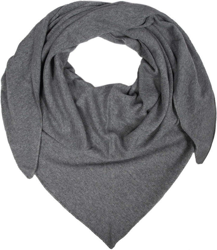 Zwillingsherz Dreieckstuch mit Kaschmir - Hochwertiger Schal im Uni Design für Damen Jungen und Mädc