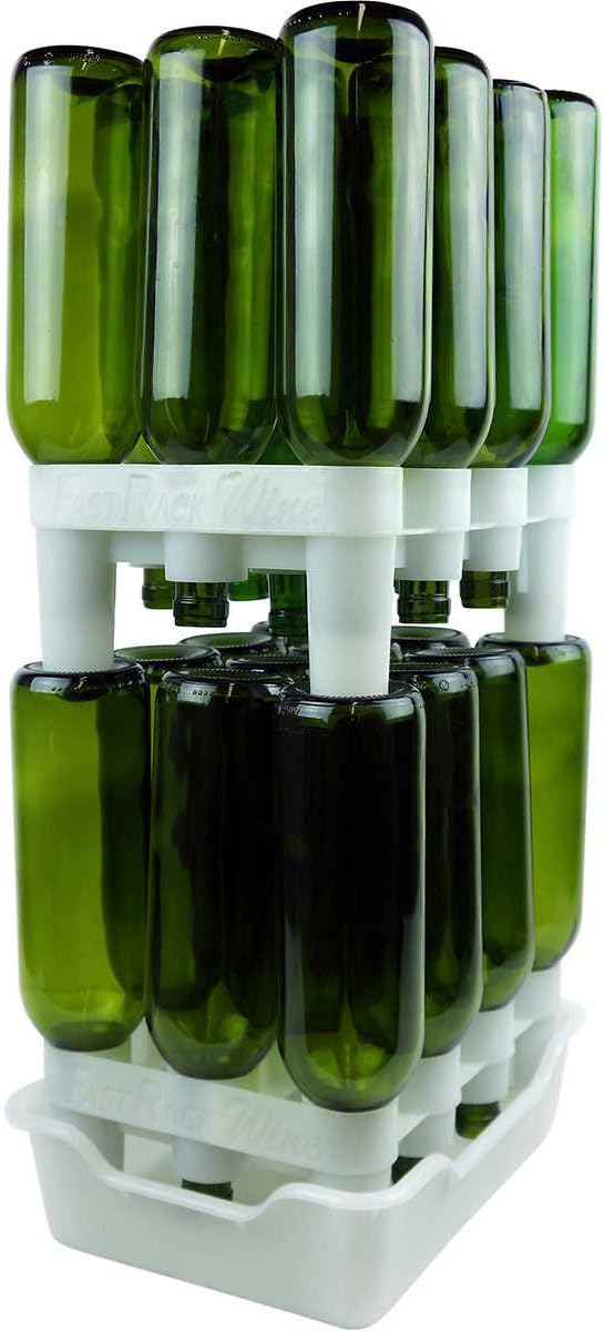 FastFerment FastRack Bomber Tray Weinflaschen-Reinigungs- und Trockengestell, FastRack12 Zwei Regale