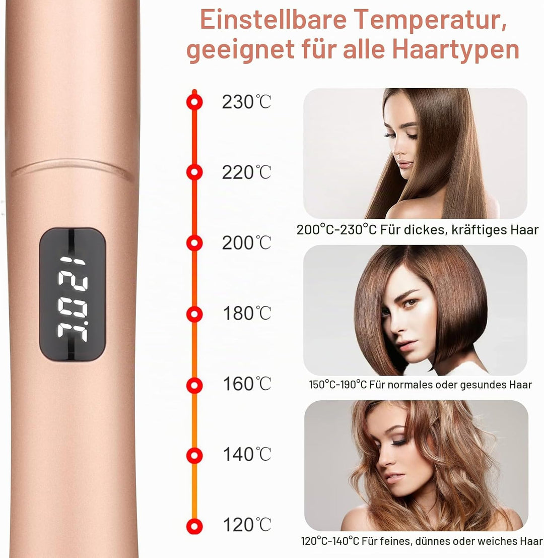 Glätteisen Locken und Glätten 2 in 1 SWORCHI Haarglätter Lockenstab Ceramic Hair Straightener für La