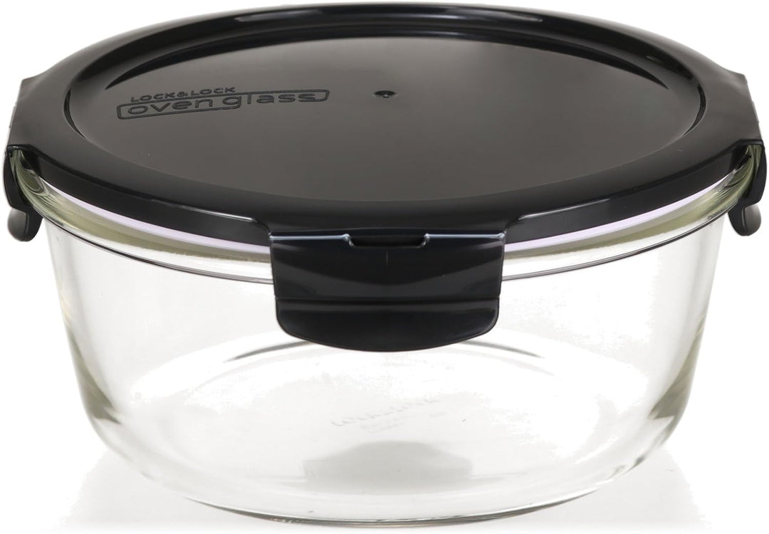 LOCK & LOCK Frischhaltedosen aus Glas mit Deckel, 3er Set rund - OVEN GLASS - Für den Kühlschrank &