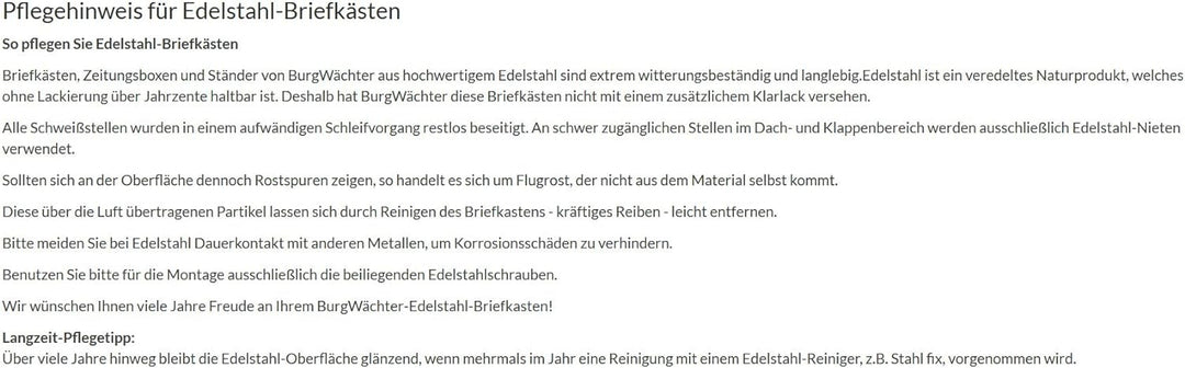Burg-Wächter Briefkasten mit integriertem Zeitungsfach, Öffnungsstopp, Verzinkter Stahl, A4 Einwurf-