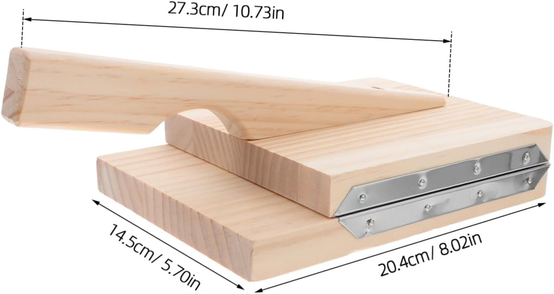 Pizza Teigpresse Aus Holz Manuelles Küchengerät Zum Herstellen Von Teigtaschen Einfach Zu Bedienen L