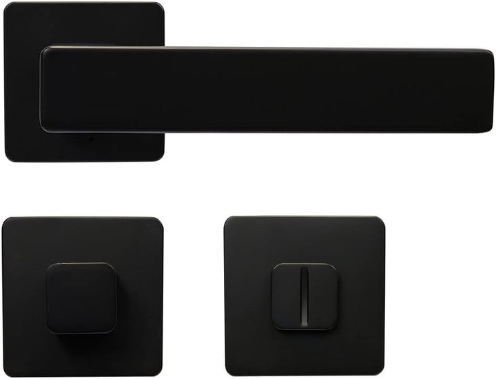 FELGNER Drückergarnitur "Bormio" für Bad und WC | hochwertige moderne Türblende Türklinken Türdrücke