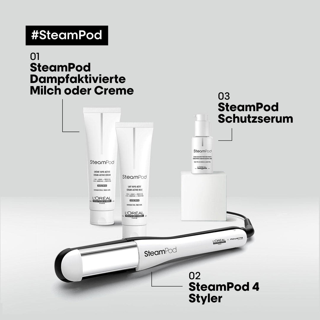 L'Oréal Professionnel SteamPod 4, All-in-One-Dampfstyler, Professionelles Glätteisen mit Dampftechno