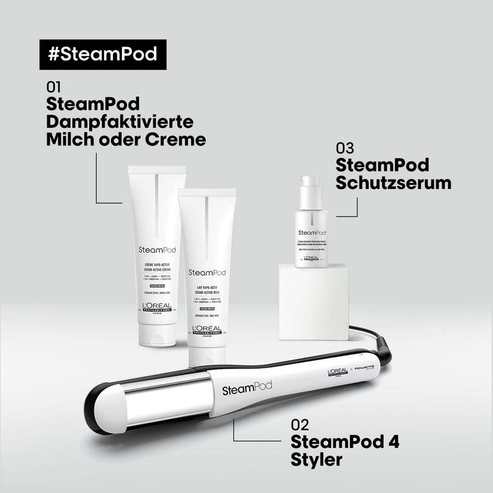L'Oréal Professionnel SteamPod 4, All-in-One-Dampfstyler, Professionelles Glätteisen mit Dampftechno