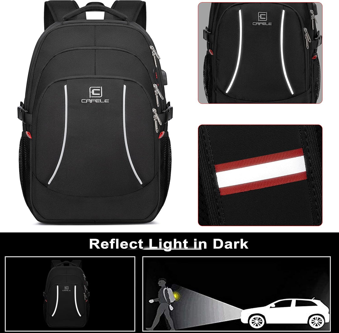 Cafele Rfid Anti-Diebstahl-Rucksack Laptop Schulrucksack Teens Bookbag Mittlerer Computerrucksack mi