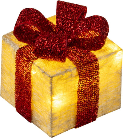 Bambelaa! 3er Led Deko Geschenke Leucht Boxen Timer Weihnachts Dekoration Weihnachtsdeko Beleuchtet